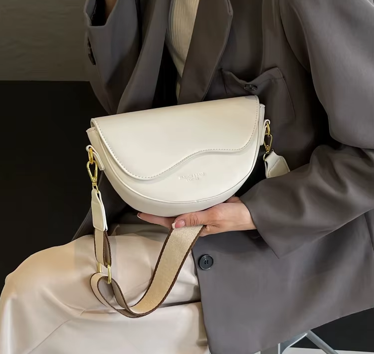 PU Leather Wide Strap Crossbody Bag A47