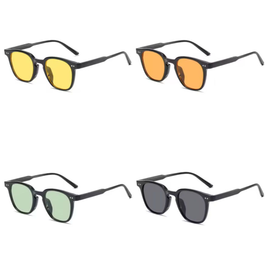 Vintage Square Sunglasses Women Men A2