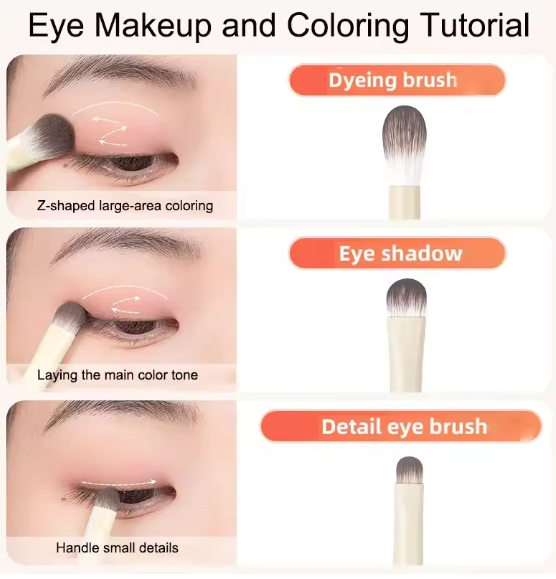Makeup Brush White Ultra Soft Eyeshadow Eyeliner Makeup Tool