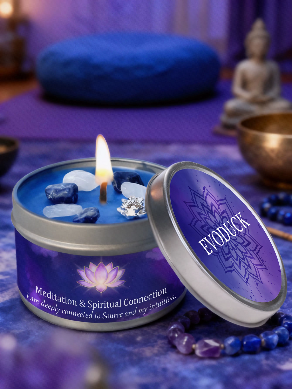 3oz Divine Guidance Scented Candle with Crystals A74