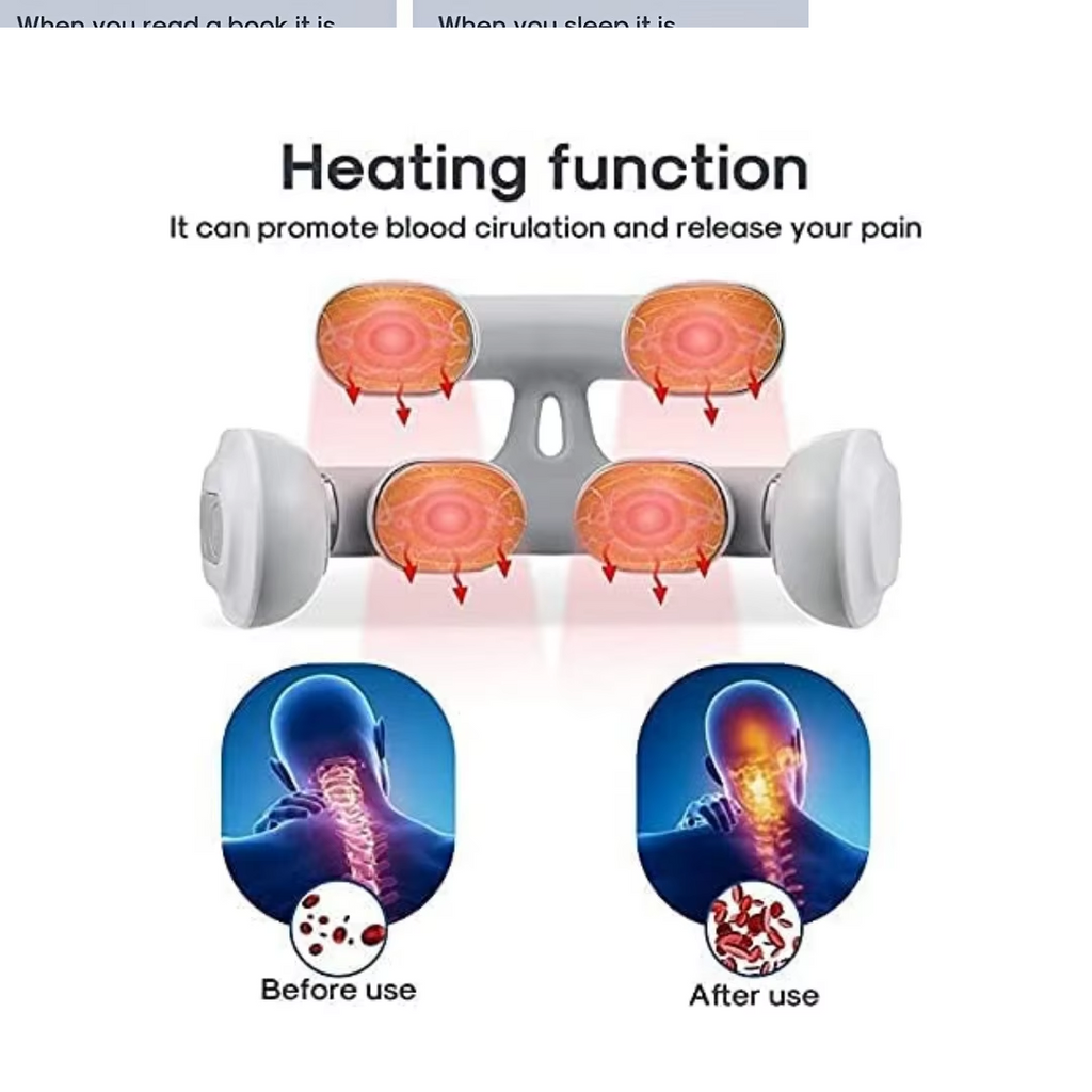 Neck Massage Machine 4 Head And Neck Protection Heating Machines Breathing Light Vibration Hot Compress Cervical Spine Machine A87