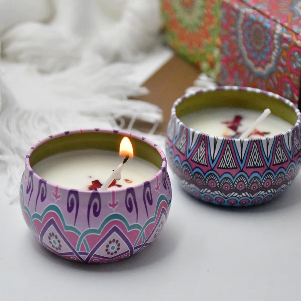 4pcs Scented Candles Set With Box(4 scent:Gardenia fragrance,Jasmine Scent,Vanilla cream,Lavender) A83