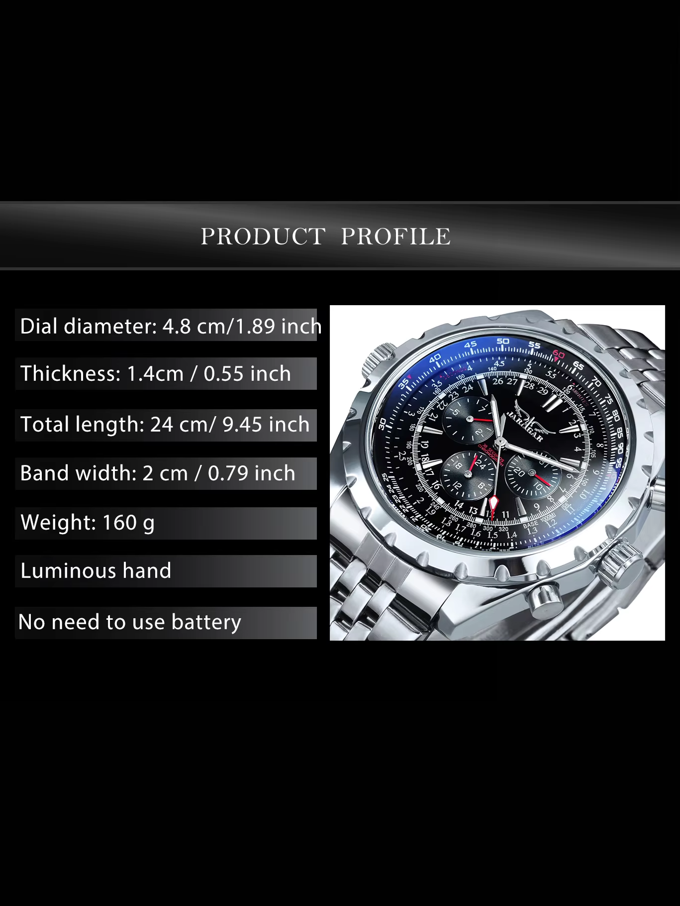 JARAGAR Sports Mens Watches Top Brand Luxury Automatic Mechanical Watch for Men A113
