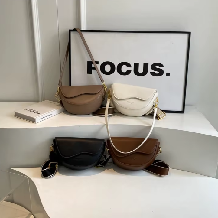 PU Leather Wide Strap Crossbody Bag A47