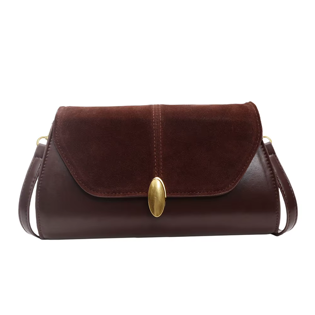 Fashion PU Shoulder Bag Stylish Crossbody Bag Adjustable Strap Vintage Small Tote Bag Trendy Commuting Bag Slouchy Hobo Bag A120