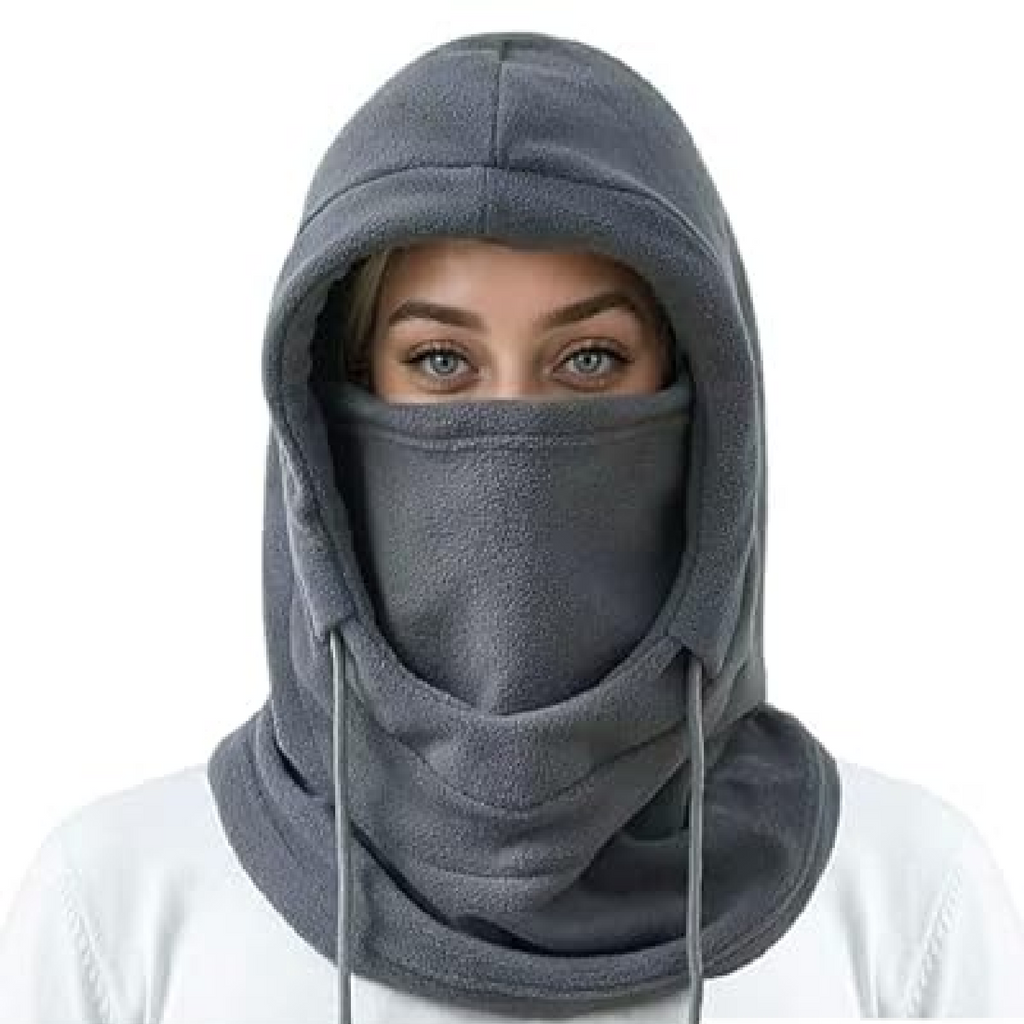 Unisex Winter Balaclava Knit Hood - Windproof Mask with Drawstring A92