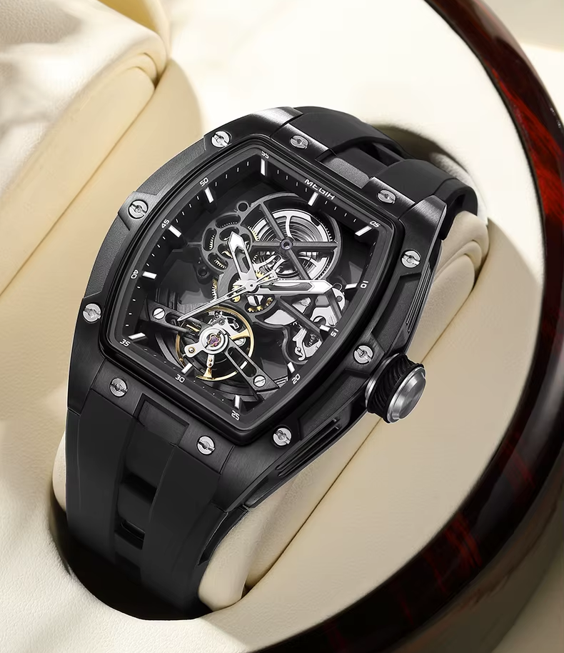 MEGIR 2242 Blue Automatic Watch for Men Sport Waterproof Stainless Steel A65