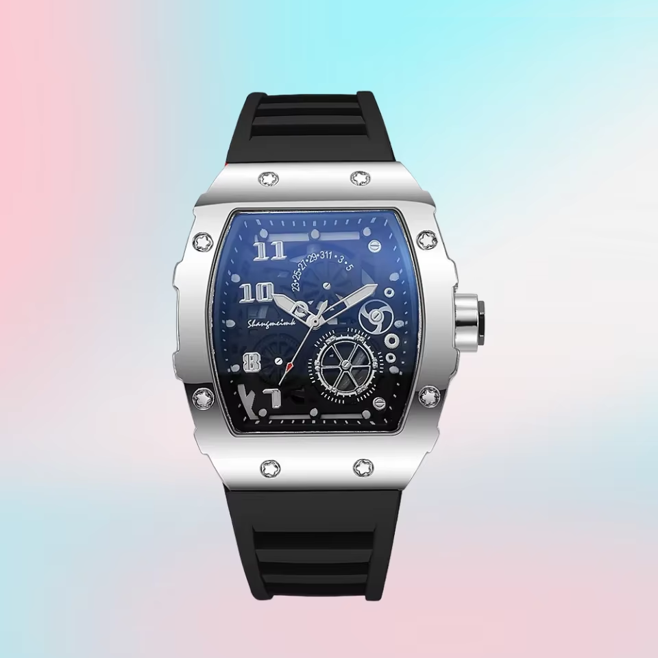 5 Luxury Watches Men's Big Silicone Jelly Casual Quartz Watch A39