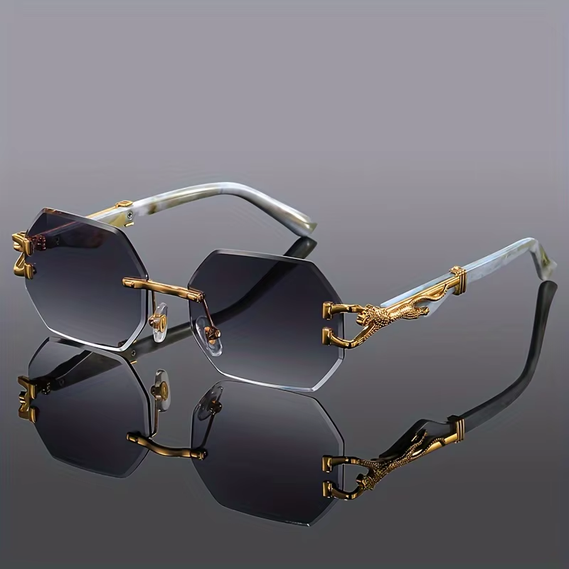 Geometric Leopard Print Sport Glasses A48