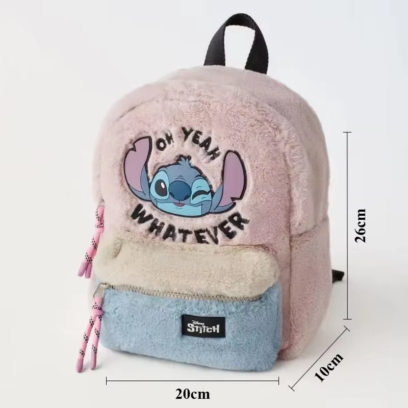 Disney 2026  Cute Backpack Women's Minnie Canvas School Bag