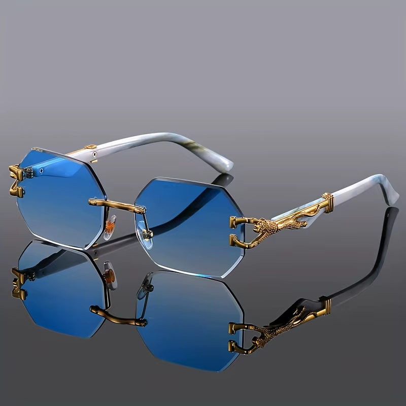 Geometric Leopard Print Sport Glasses A48