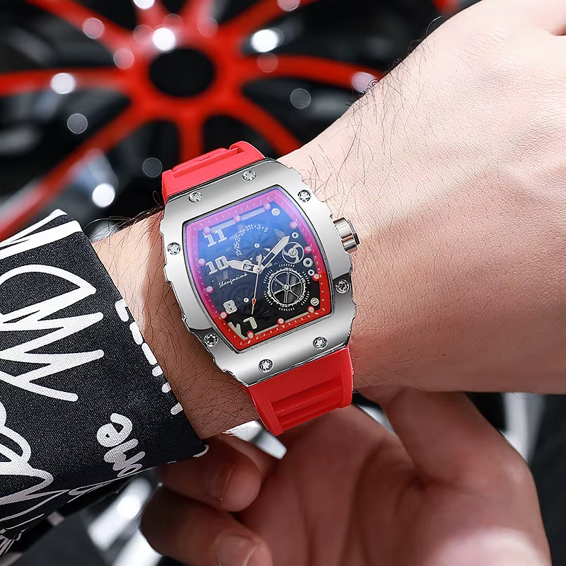 5 Luxury Watches Men's Big Silicone Jelly Casual Quartz Watch A39