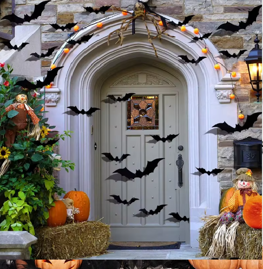 Halloween 3D Black Bat Wall Sticker A43