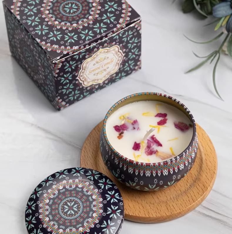 1PCS-Lavender Scented Candles Soy Wax Candle Jars Flower Fragrance Scent Candle A70