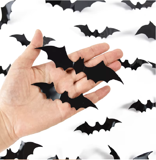Halloween 3D Black Bat Wall Sticker A43