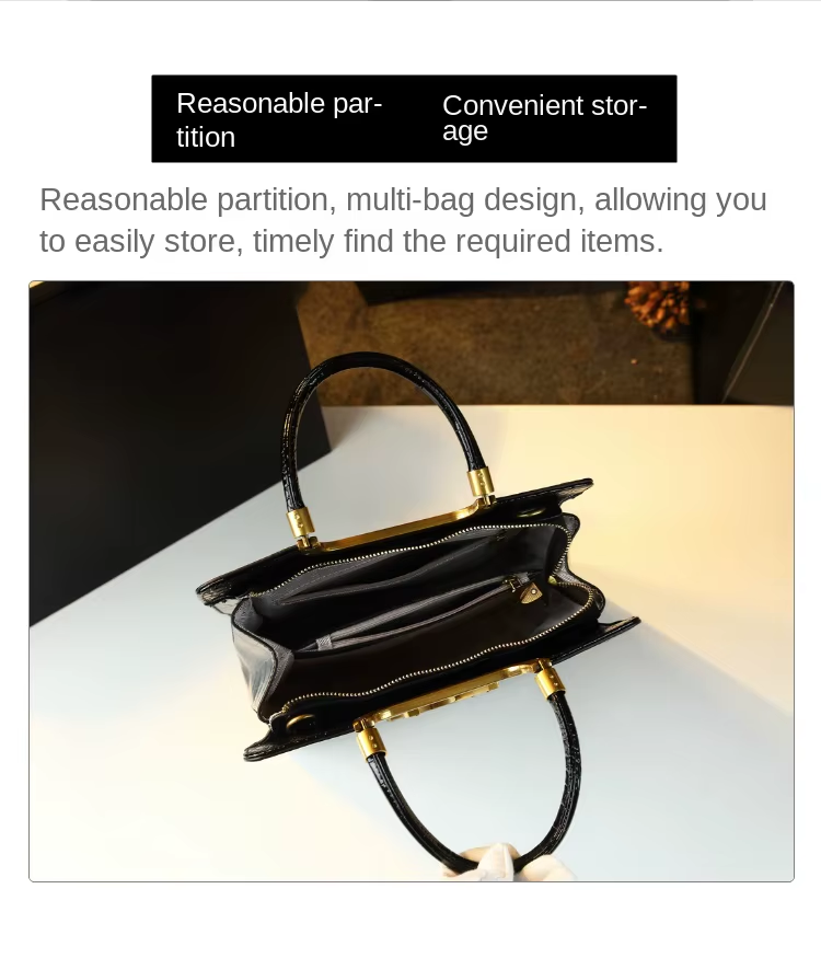 High-grade light luxury handbag 2025 new autumn and Tote bag women's crocodile