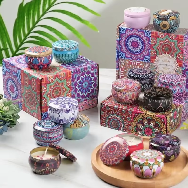 1PCS-Lavender Scented Candles Soy Wax Candle Jars Flower Fragrance Scent Candle A70