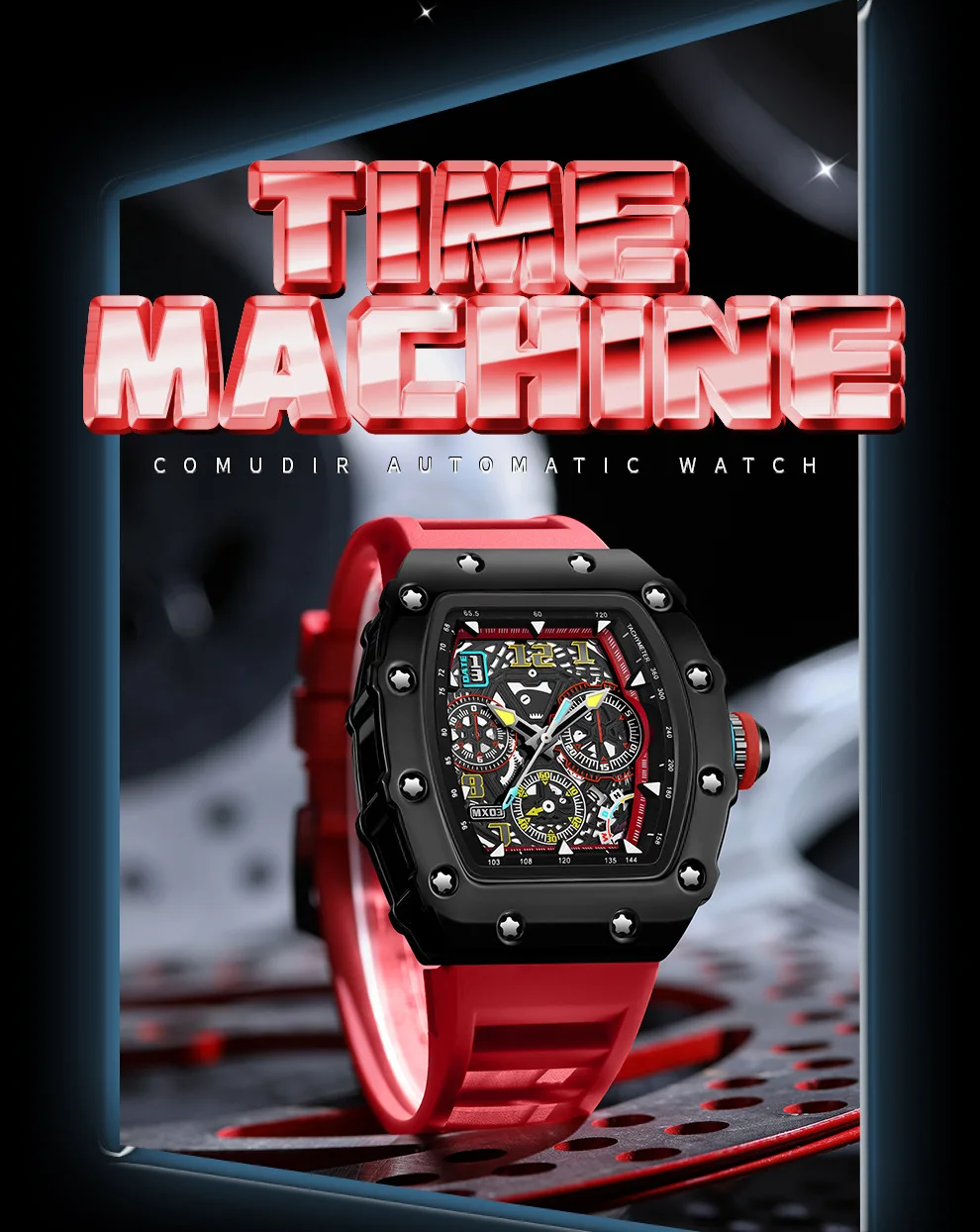 Men Richard Luminous Calendar Foreign Trade Cross-border Tide Luxury Waterproof Watches