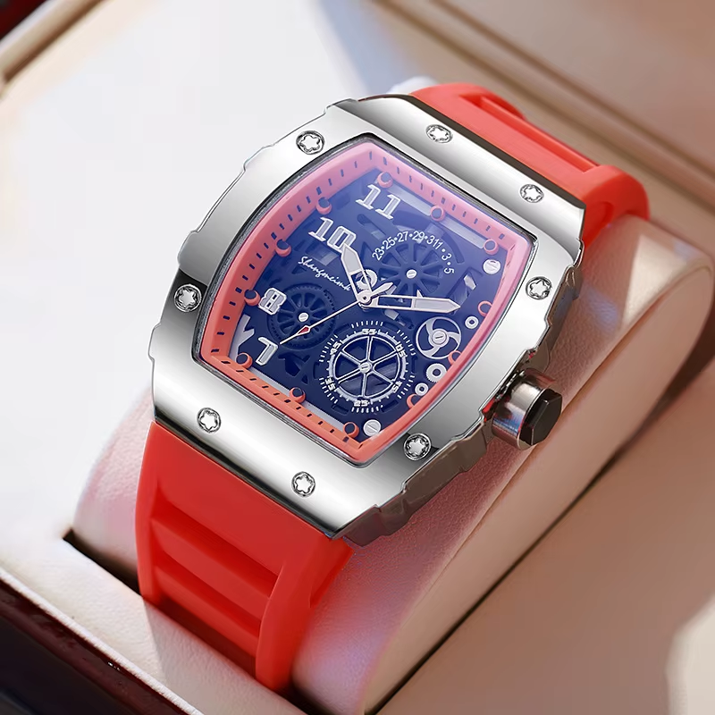 5 Luxury Watches Men's Big Silicone Jelly Casual Quartz Watch A39