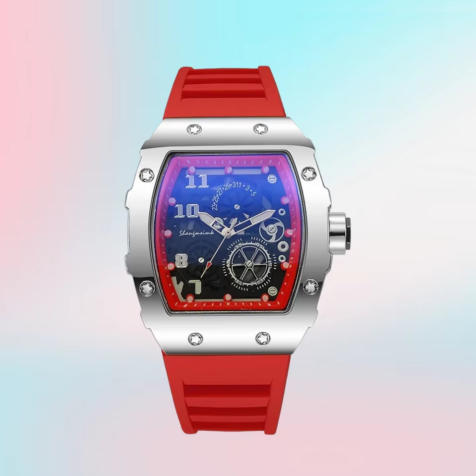 5 Luxury Watches Men's Big Silicone Jelly Casual Quartz Watch A39