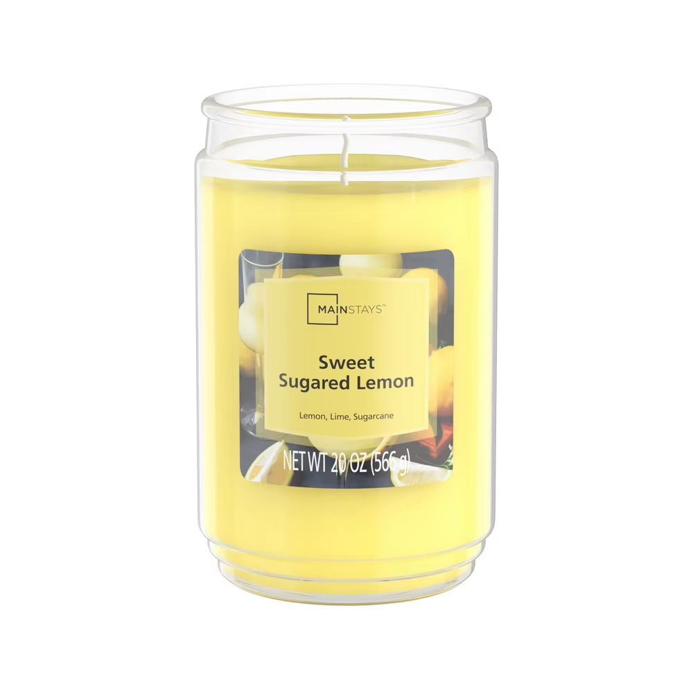 Sweet Sugared Lemon Scented Single Wick Jar Candle  100 Hours Burn Time  A69