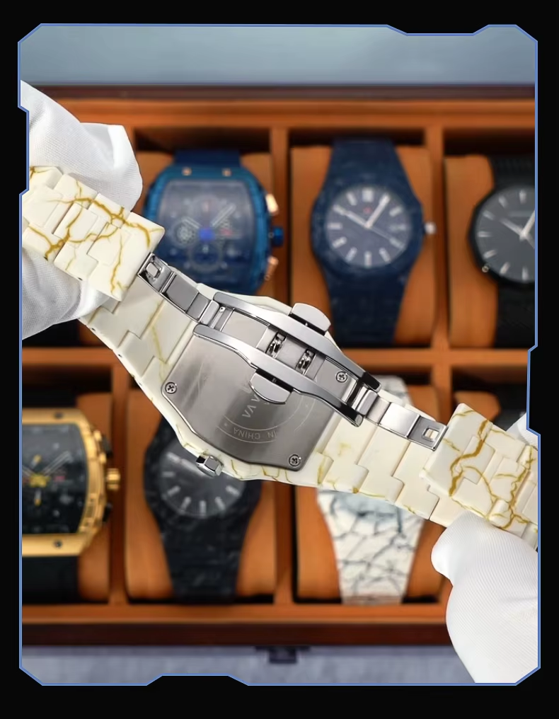 VA VA VOOM Top Brand Original Quartz Movement 40mm Marble Pattern A40